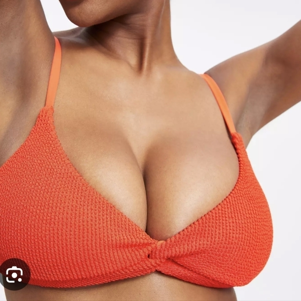 NWT Good American Women Always Fits Swim Bikini Bright Poppy Bra Sz 5/2XL